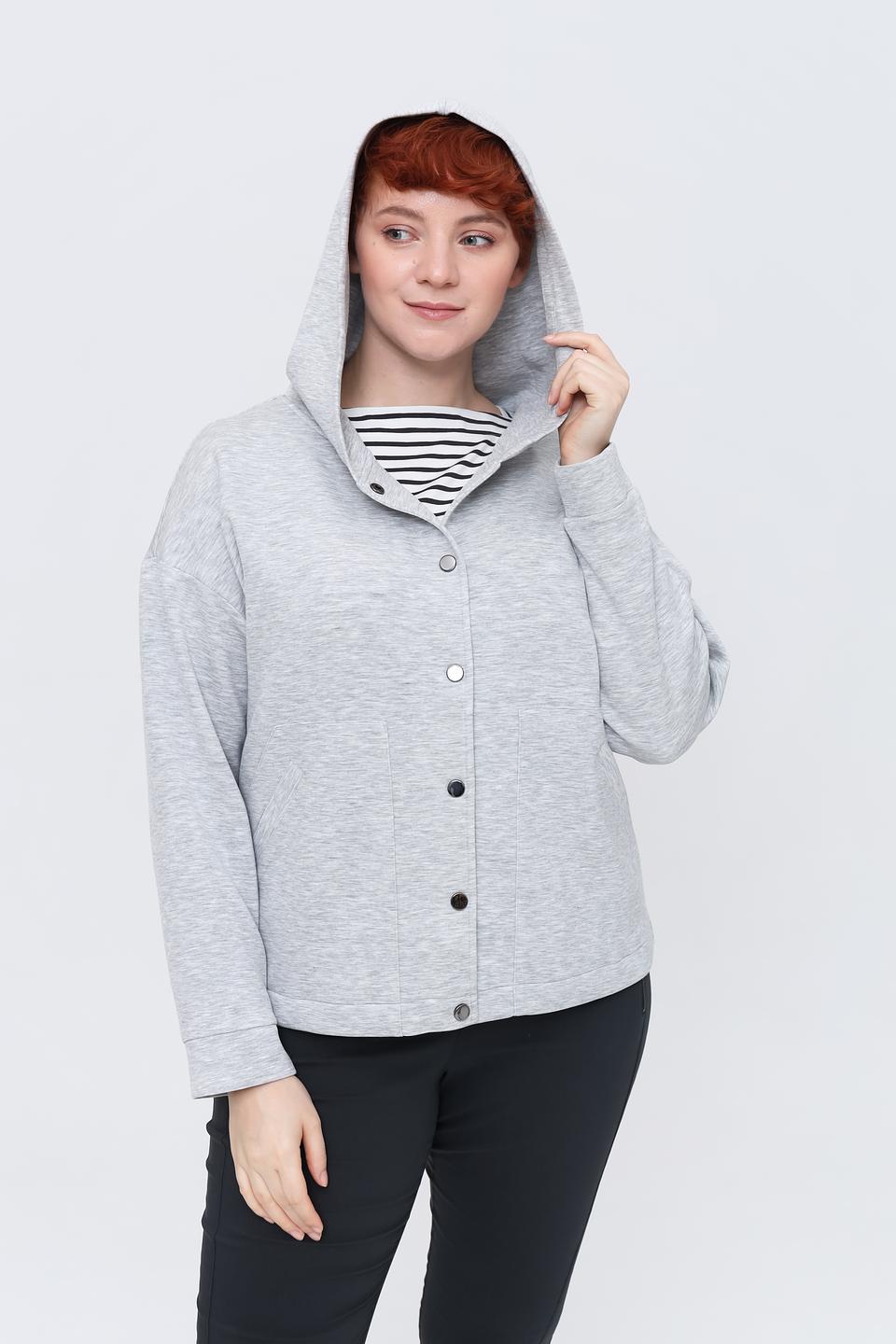 Жакет Via Appia с капюшоном серый