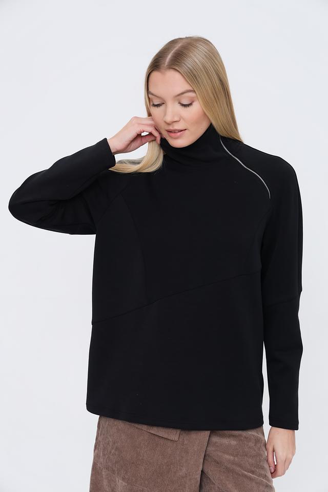 Водолазка Beatris с молнией чёрная