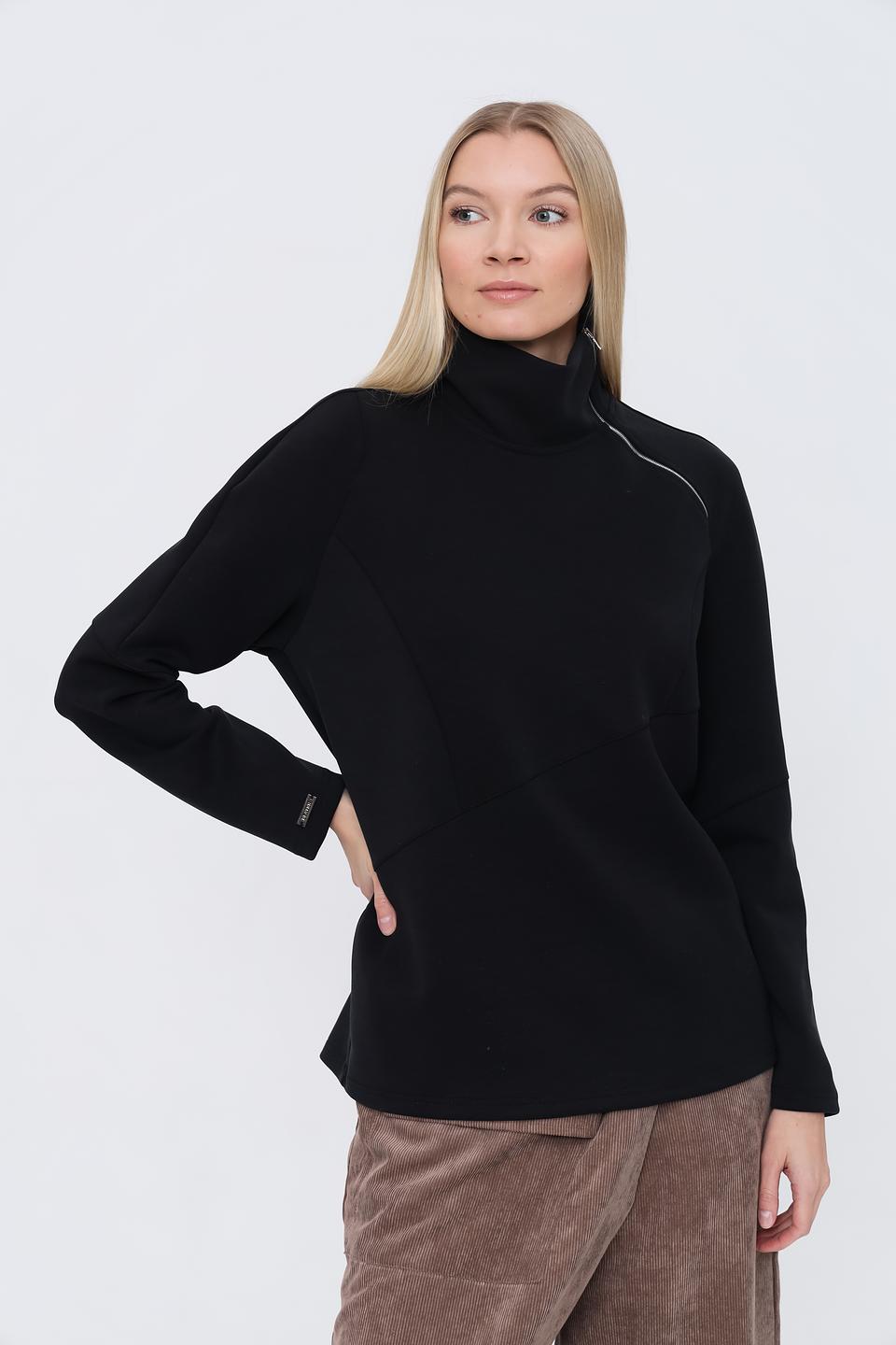 Водолазка Beatris с молнией чёрная