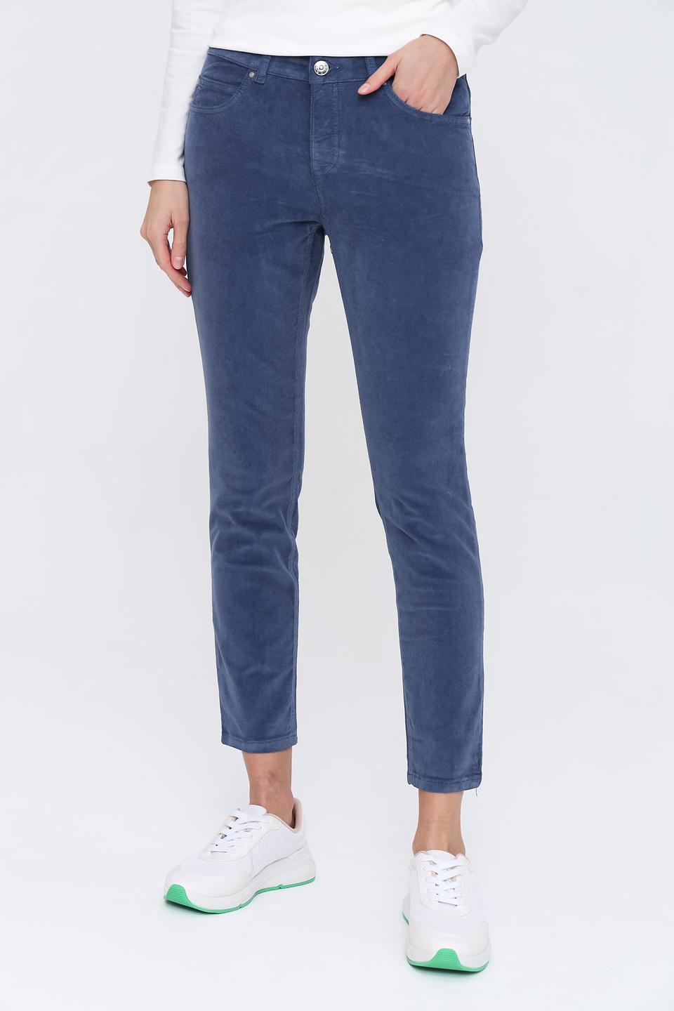 Брюки вельветовые Oui синие