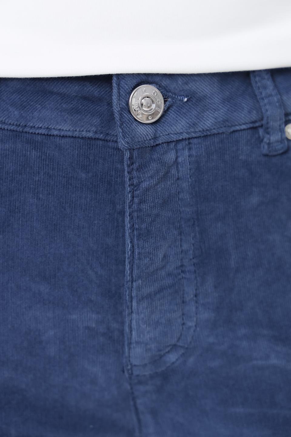 Брюки вельветовые Oui синие