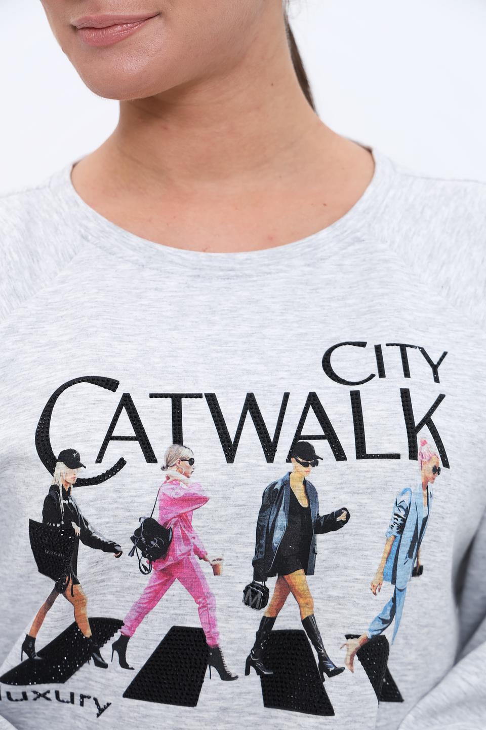 Пуловер Monari с принтом "Catwalk"