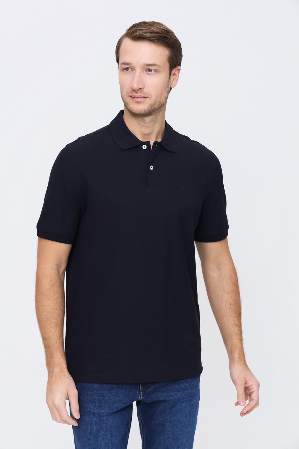 Поло Bugatti мужское тёмно-синее
