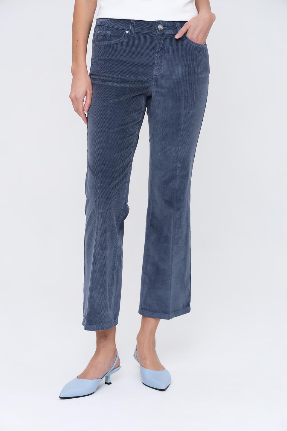 Брюки вельветовые Oui синие
