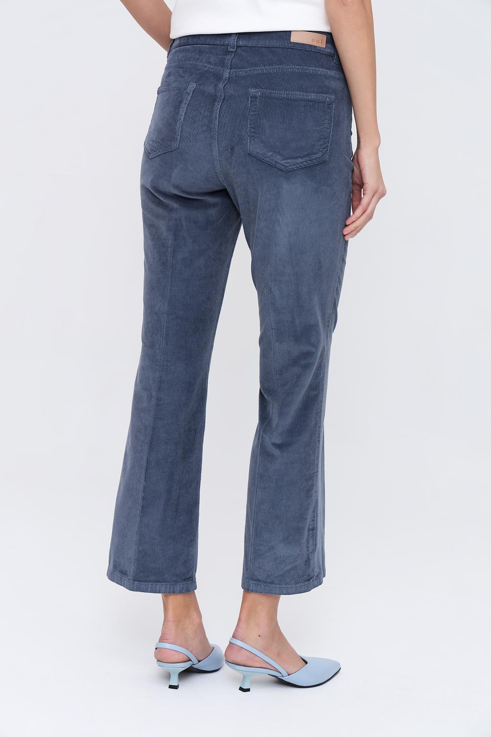 Брюки вельветовые Oui синие