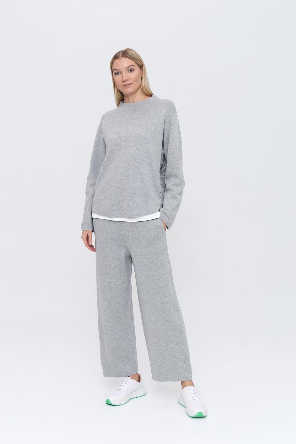 Брюки трикотажные Oui серые