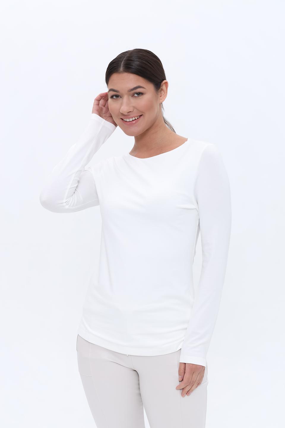 Лонгслив Oui женский белый