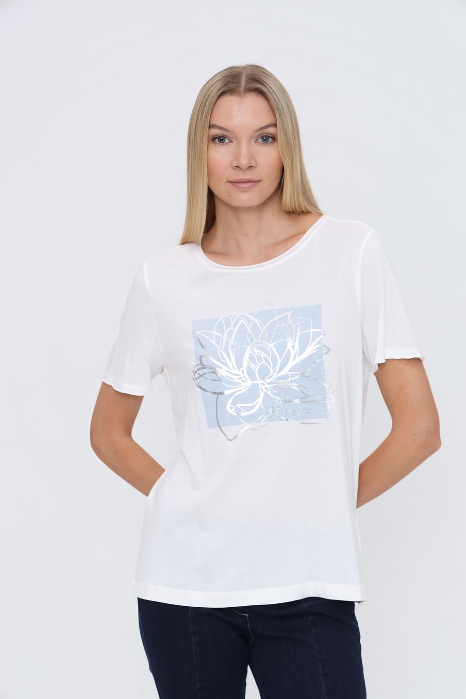 Футболка Oui с цветочным принтом