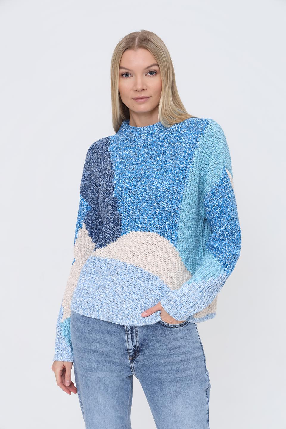Пуловер Oui с геометрическим узором