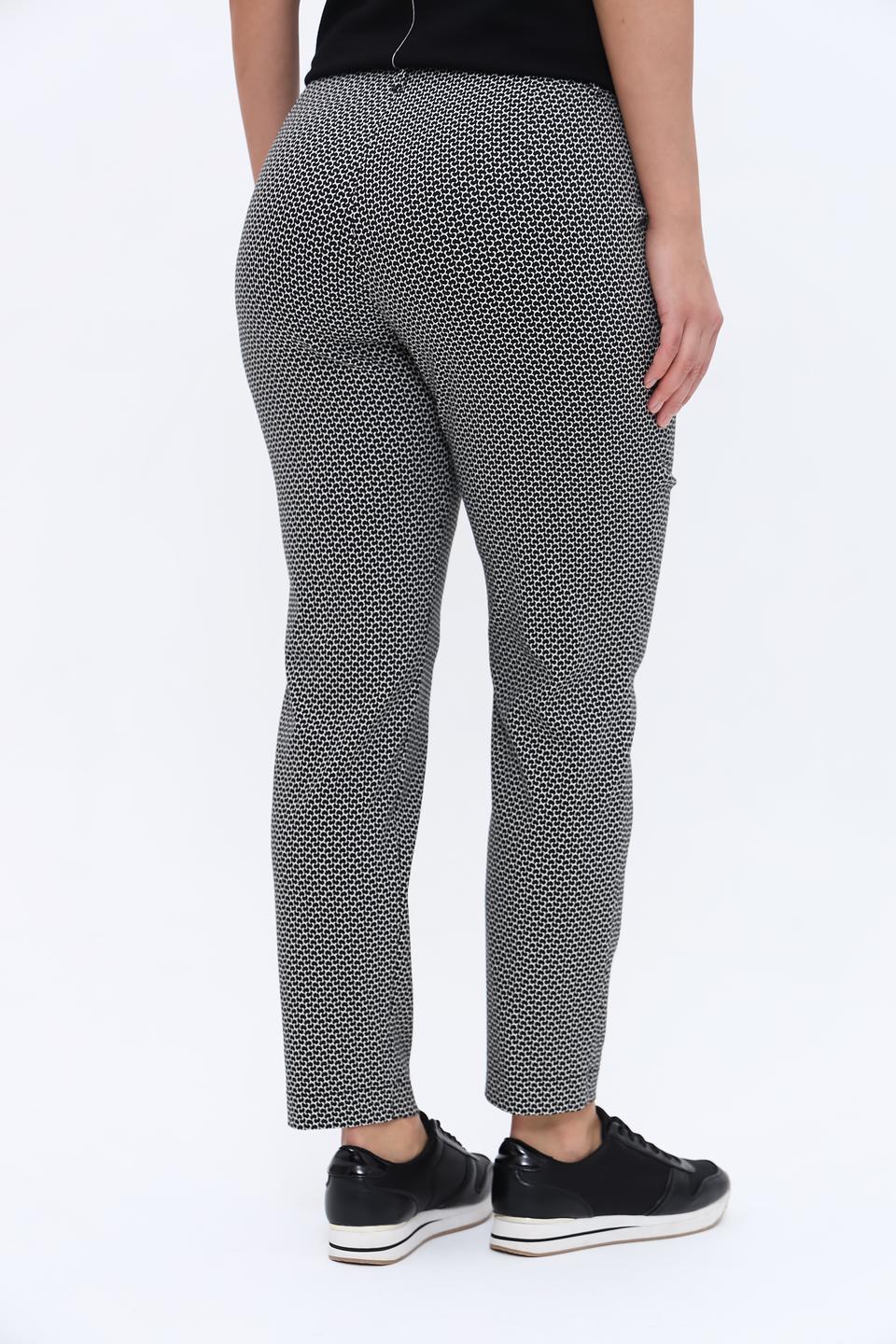 Брюки Bianca с принтом чёрно-белый