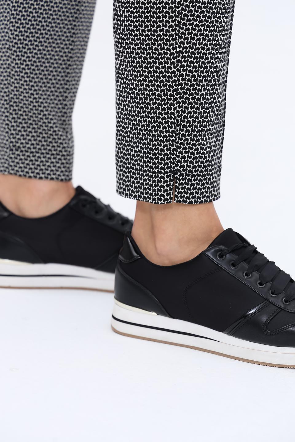 Брюки Bianca с принтом чёрно-белый