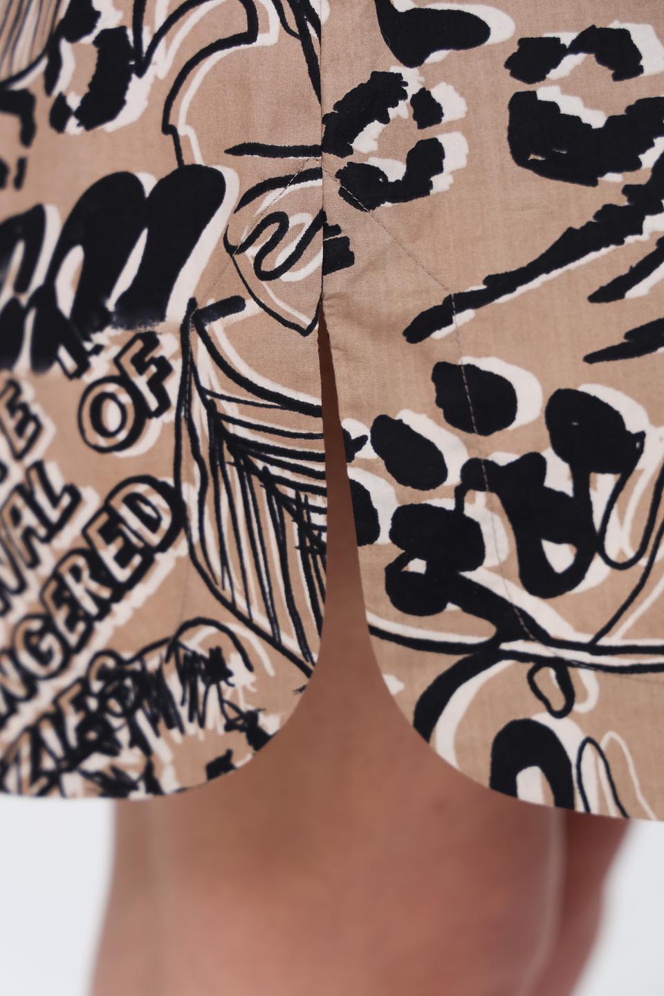 Платье Marc Cain с принтом бежевое