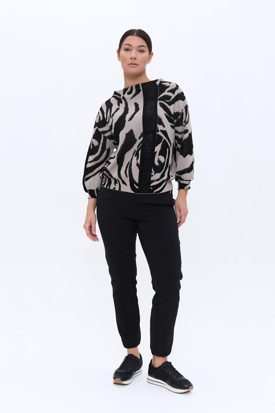 Пуловер Monari принт зебра