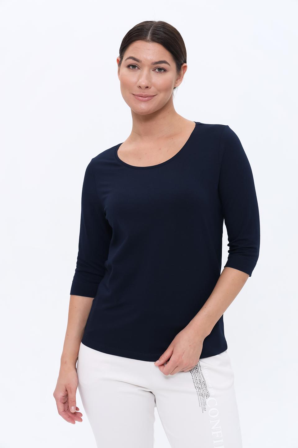 Лонгслив Bianca тёмно-синий