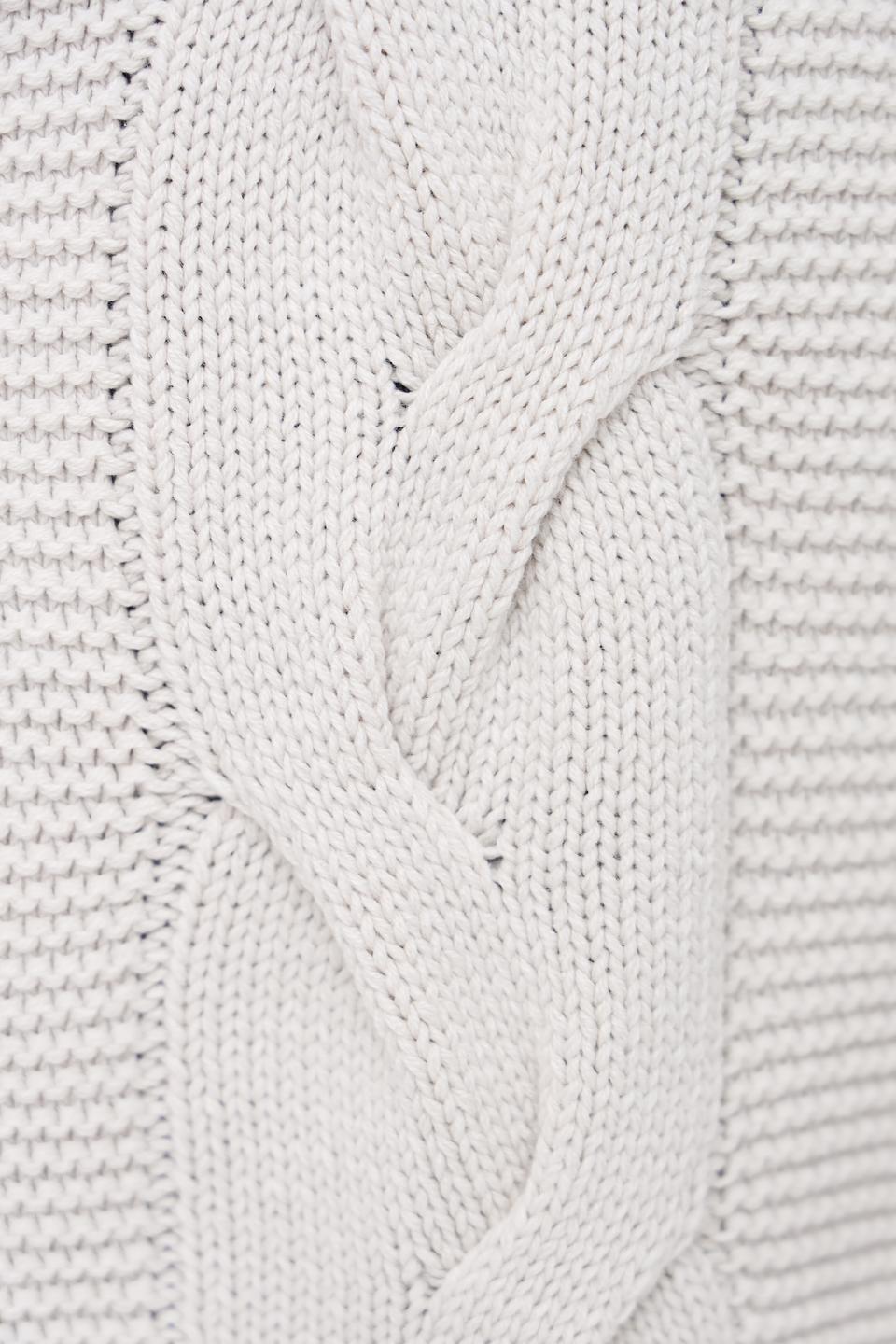 Пуловер Monari с косами бежевый