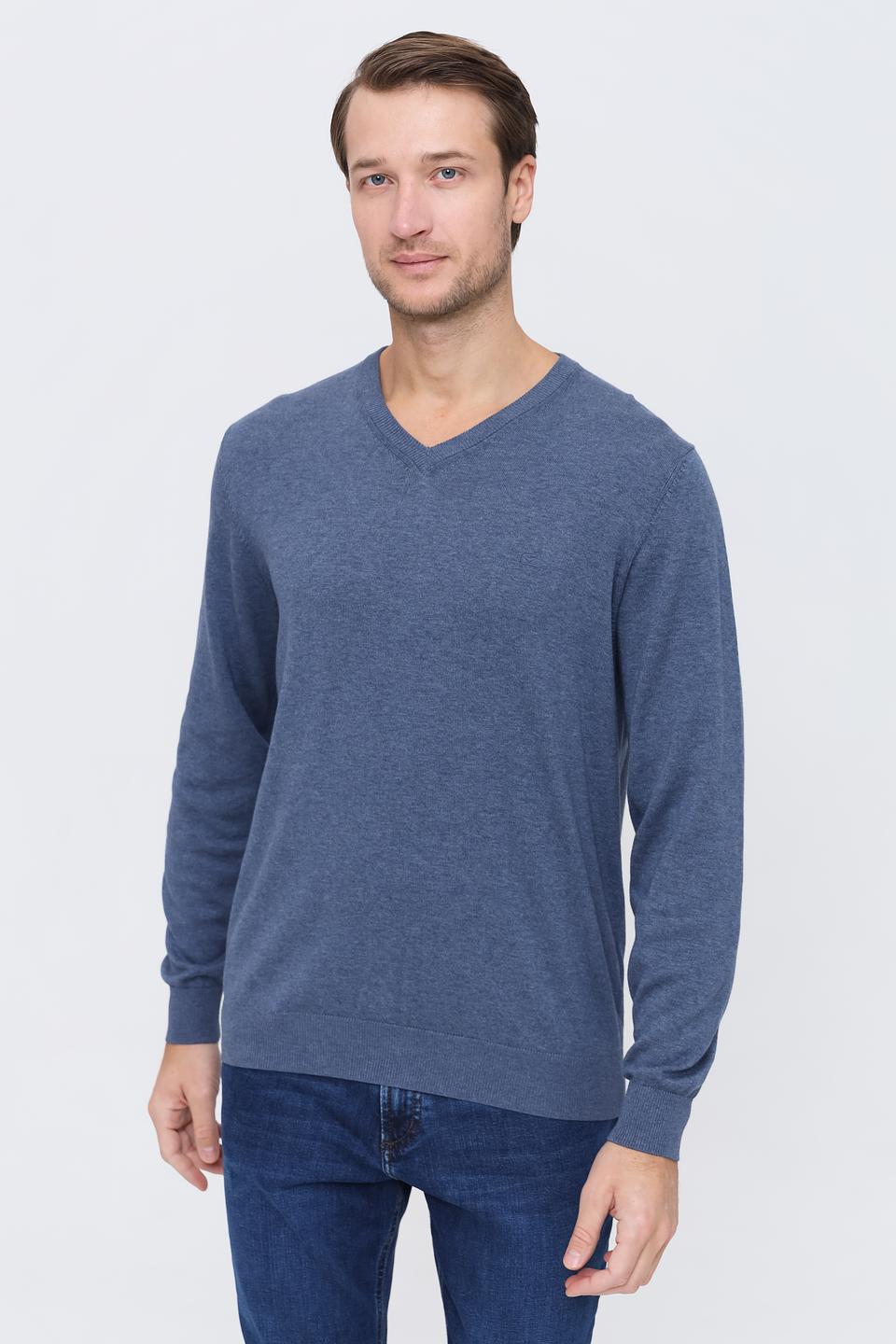 Джемпер Casa Moda V-образный вырез синий