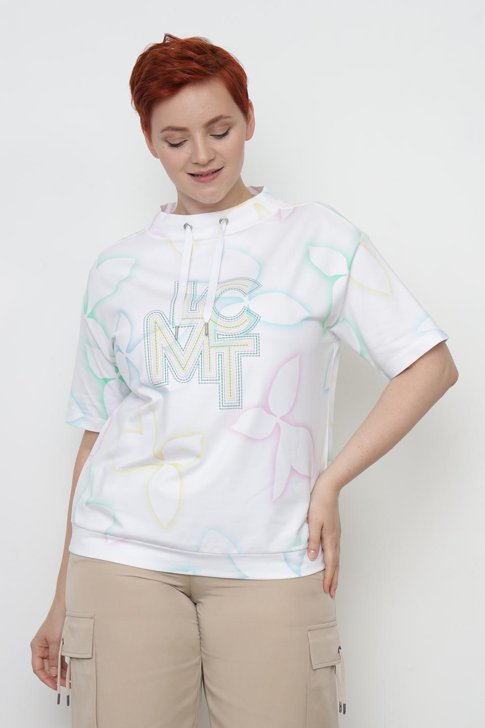 Футболка Lecomte с цветочным принтом