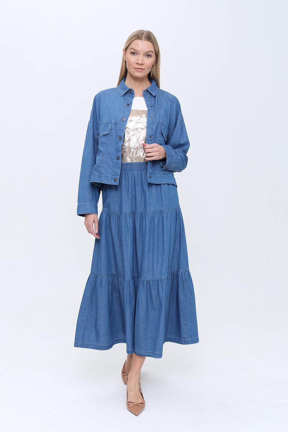 Юбка джинсовая Just Valeri ярусная