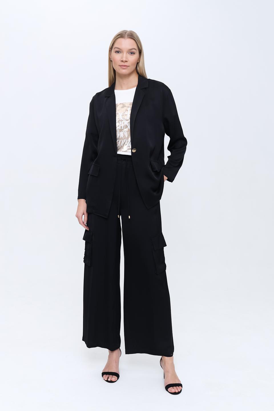 Жакет Just Valeri чёрный оверсайз