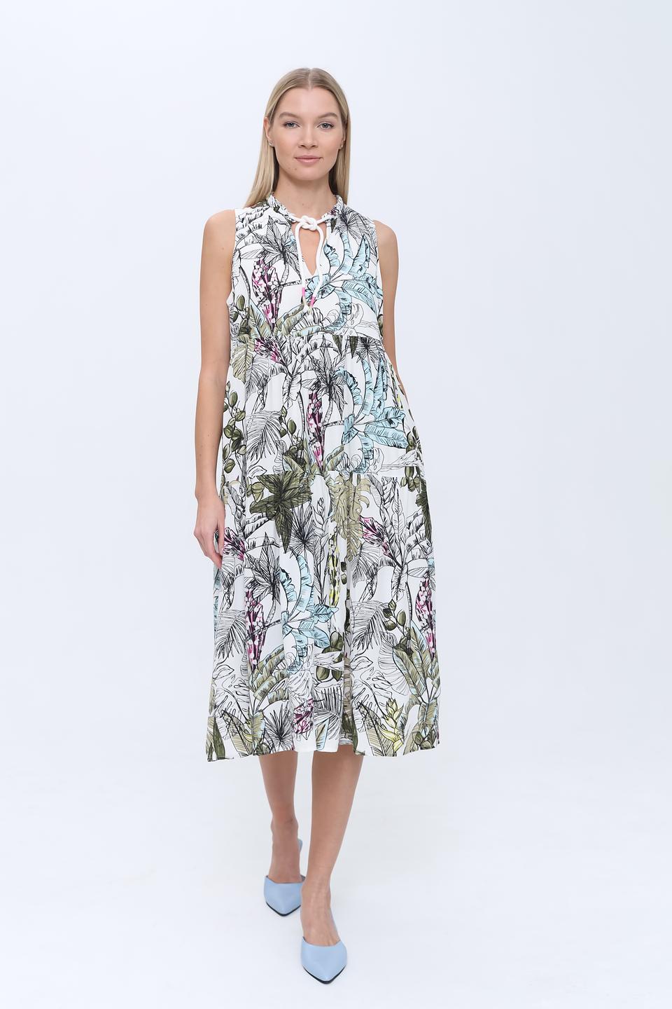 Платье Pezzo с тропическим принтом