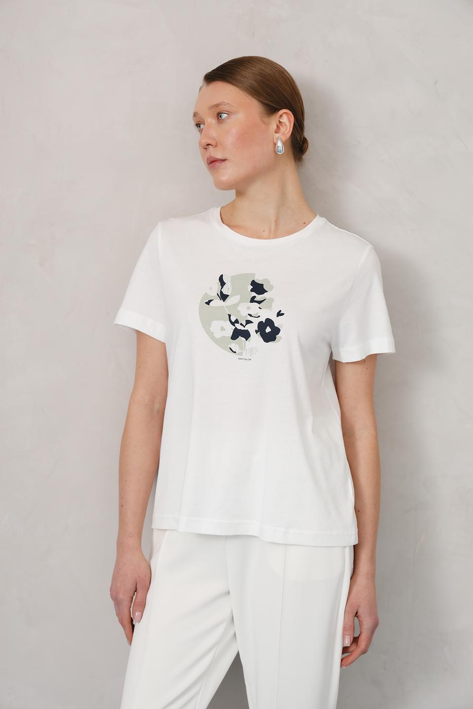 Футболка Tom Tailor с цветочным принтом