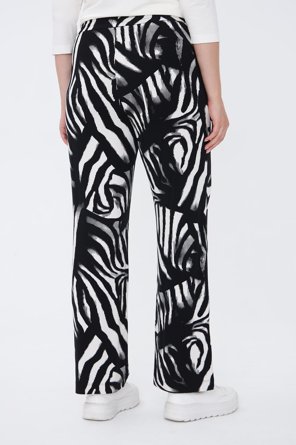 Брюки Lecomte принт зебра