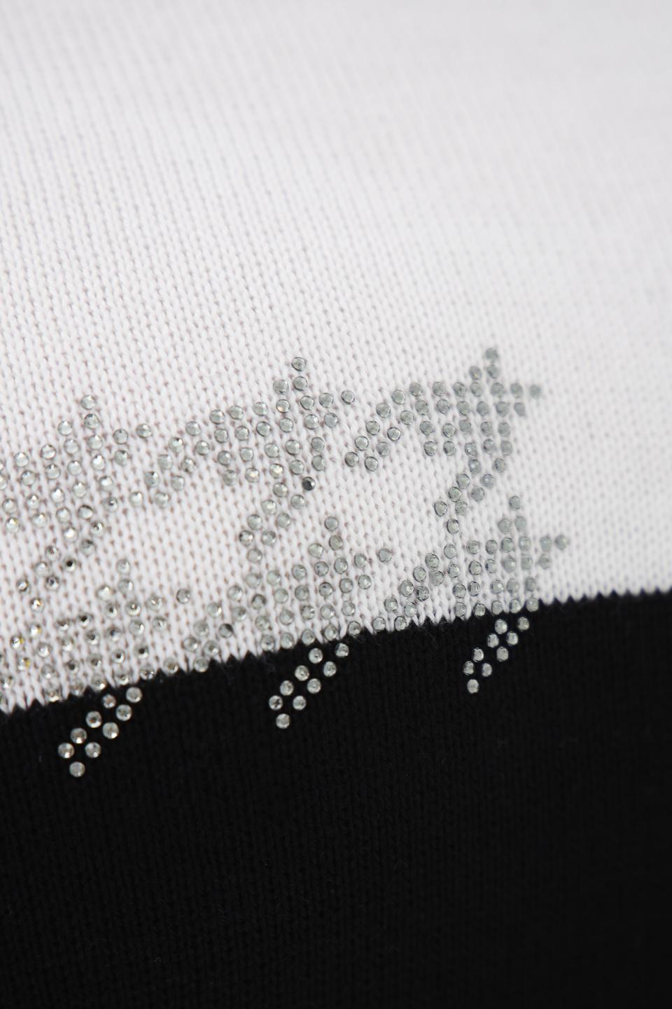 Пуловер Lebek в полоску чёрный