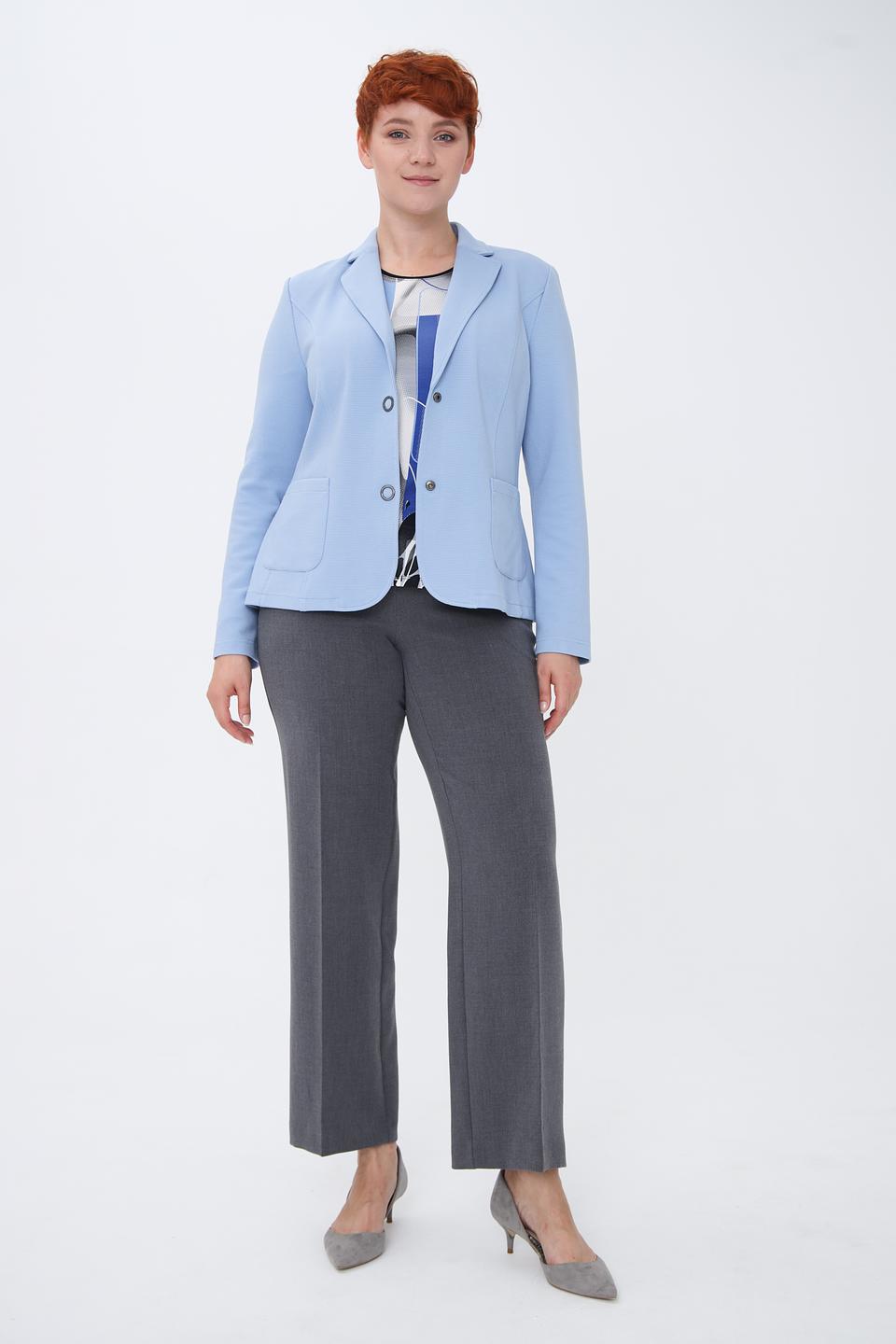 Жакет Lebek голубой приталенный