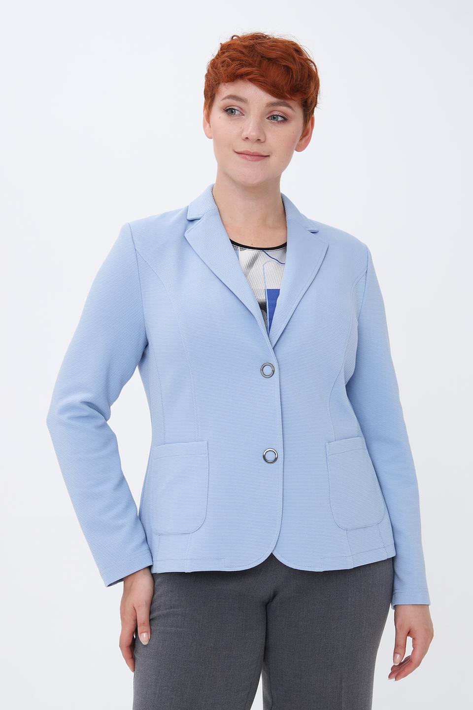 Жакет Lebek голубой приталенный