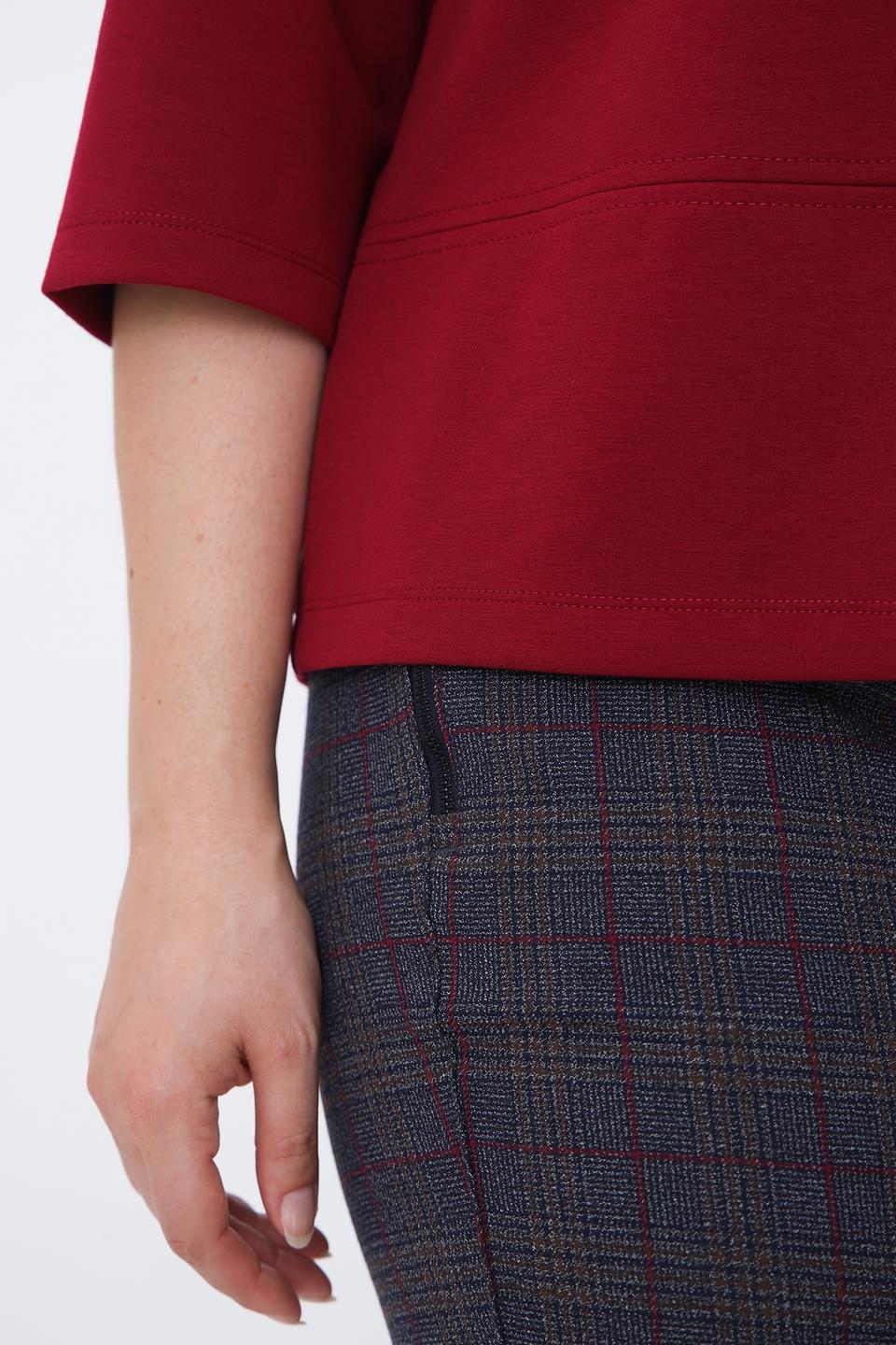 Блуза Rabe collection бордовая с вырезом