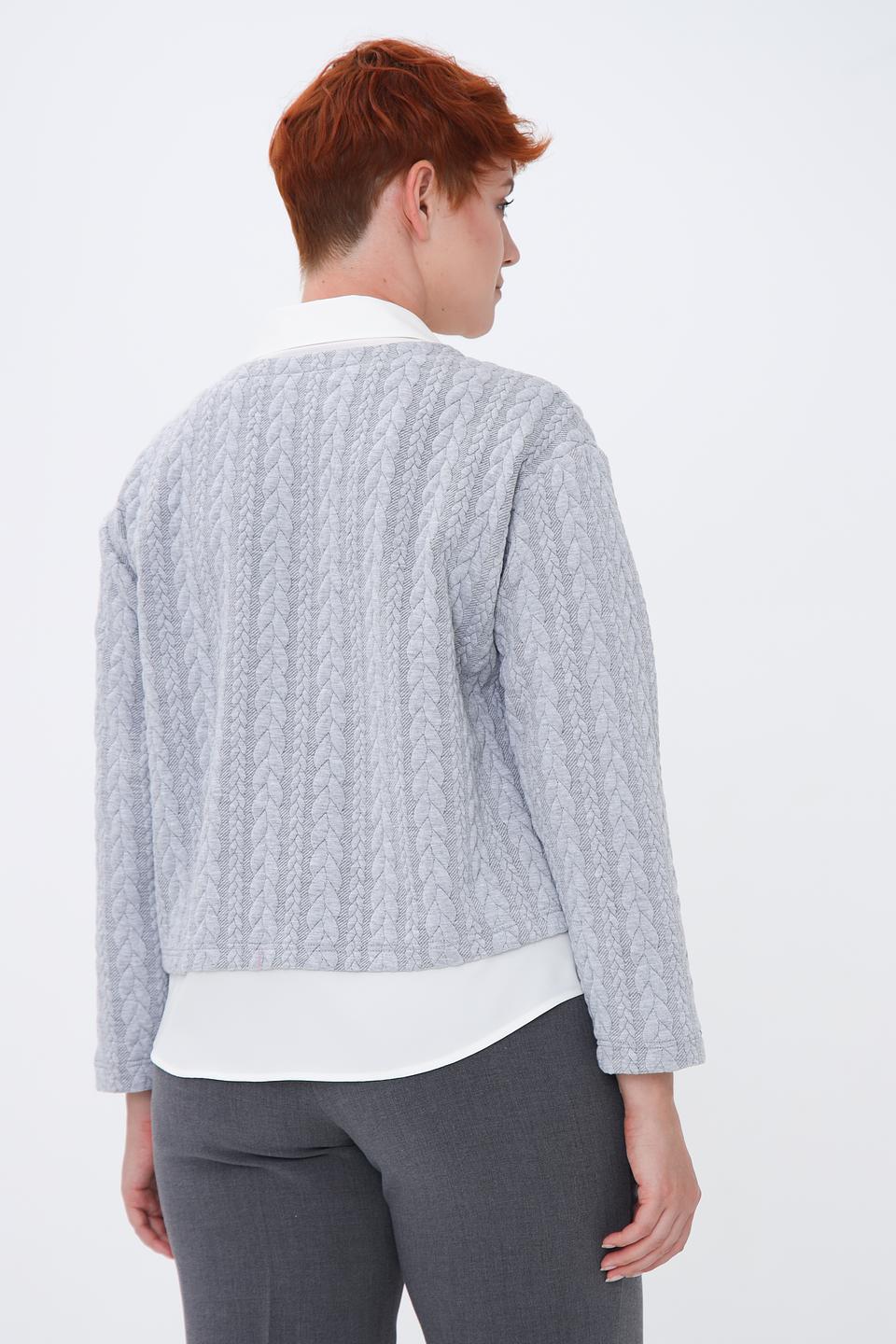 Пуловер Sommer mann с косами серый