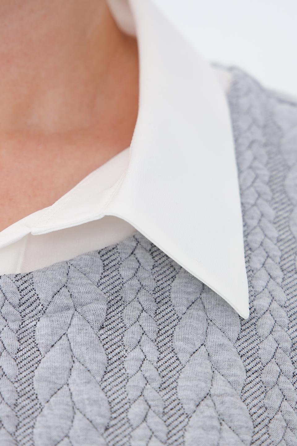 Пуловер Sommer mann с косами серый