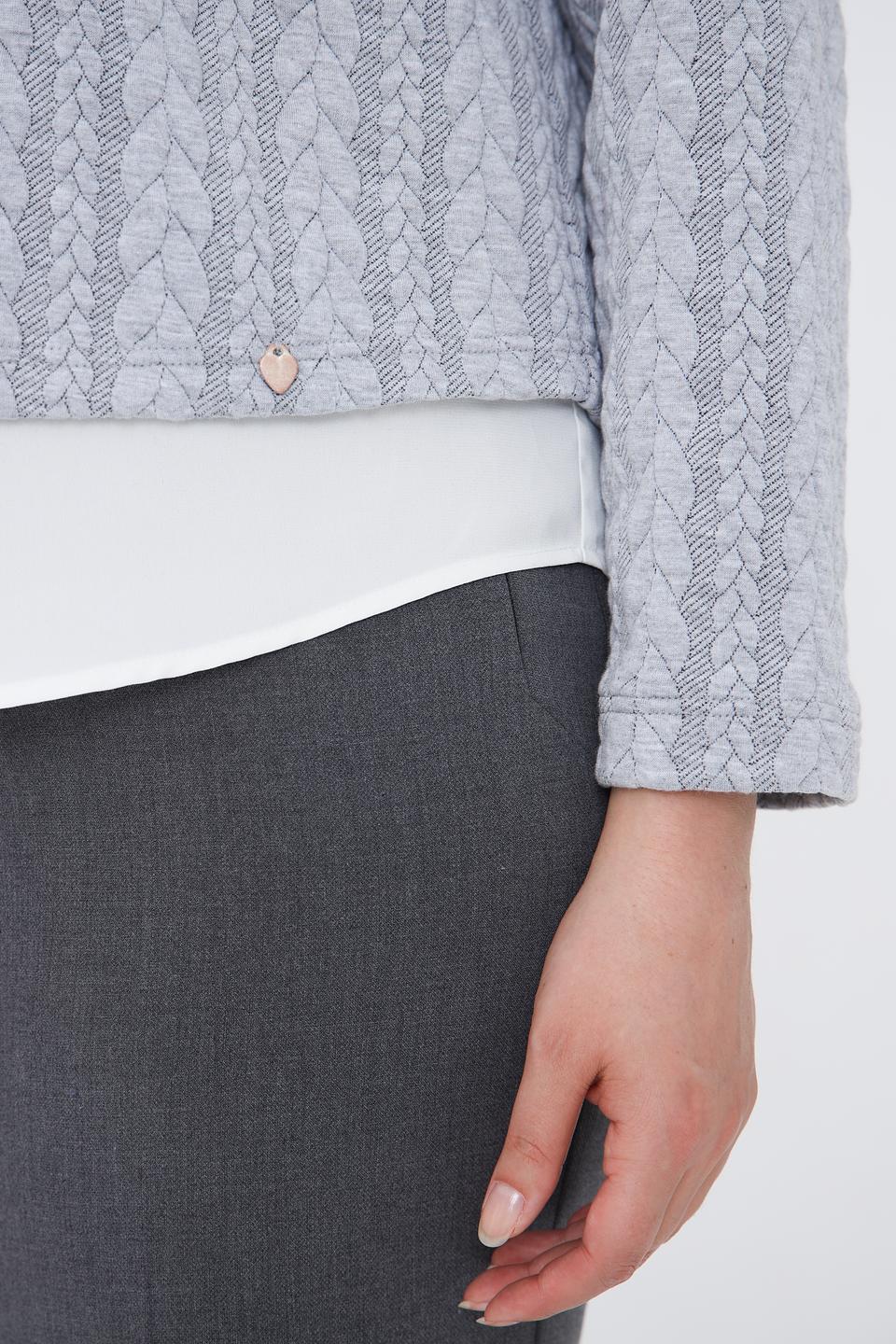 Пуловер Sommer mann с косами серый