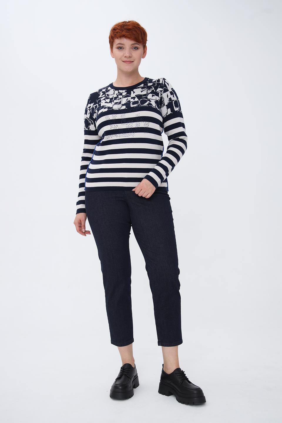 Пуловер Rabe collection в полоску