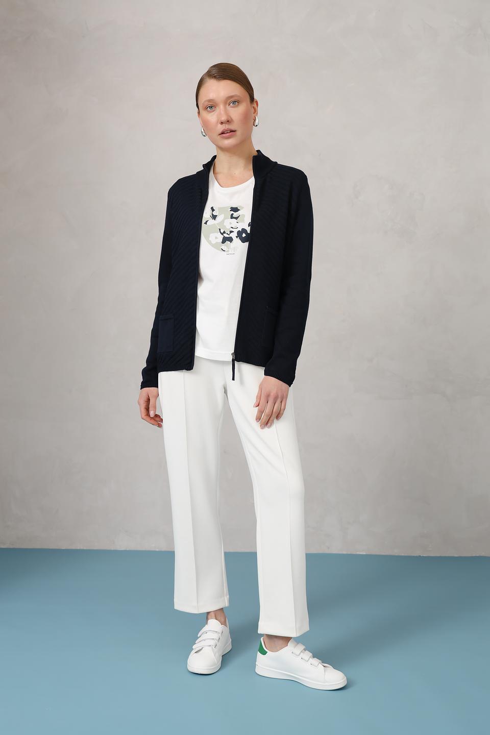 Жакет Olsen стеганый тёмно-синий