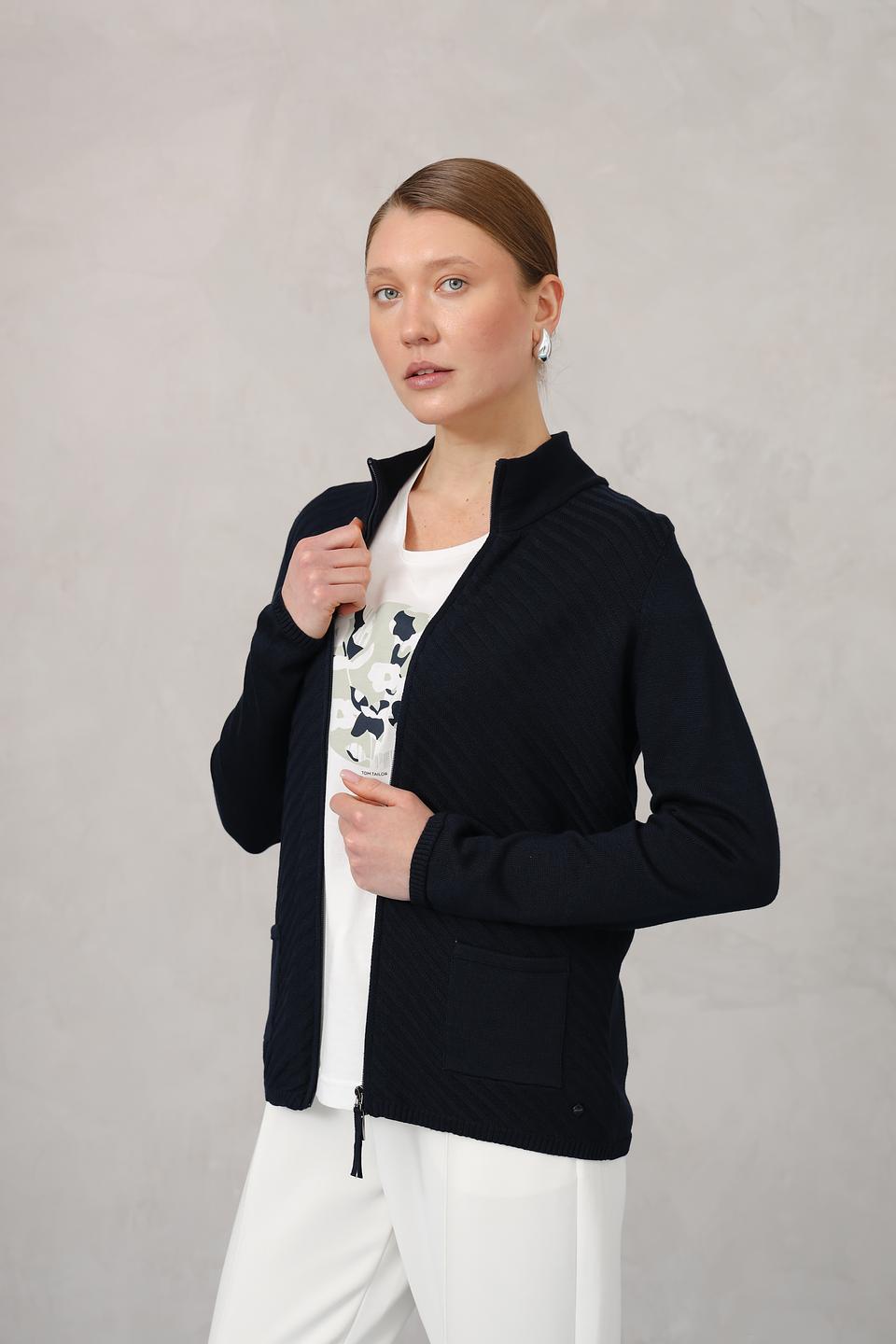 Жакет Olsen стеганый тёмно-синий