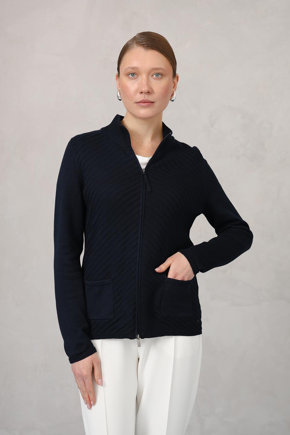 Жакет Olsen стеганый тёмно-синий