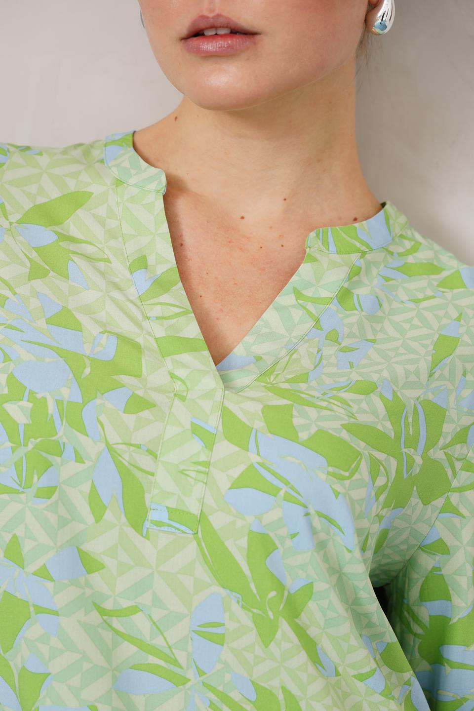 Блуза Olsen с принтом зеленый