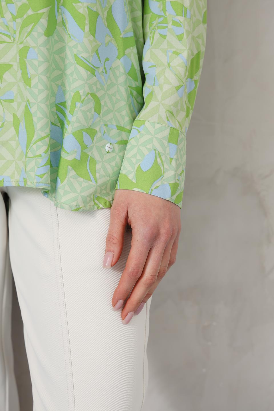 Блуза Olsen с принтом зеленый