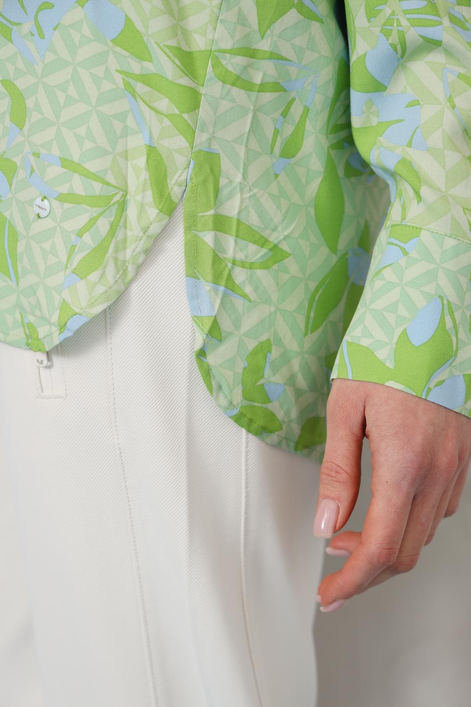 Блуза Olsen с принтом зеленый