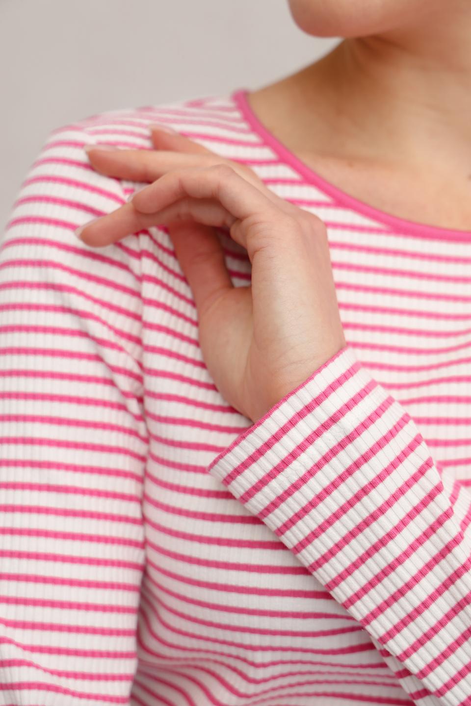 Лонгслив Rich and Royal в полоску розовый