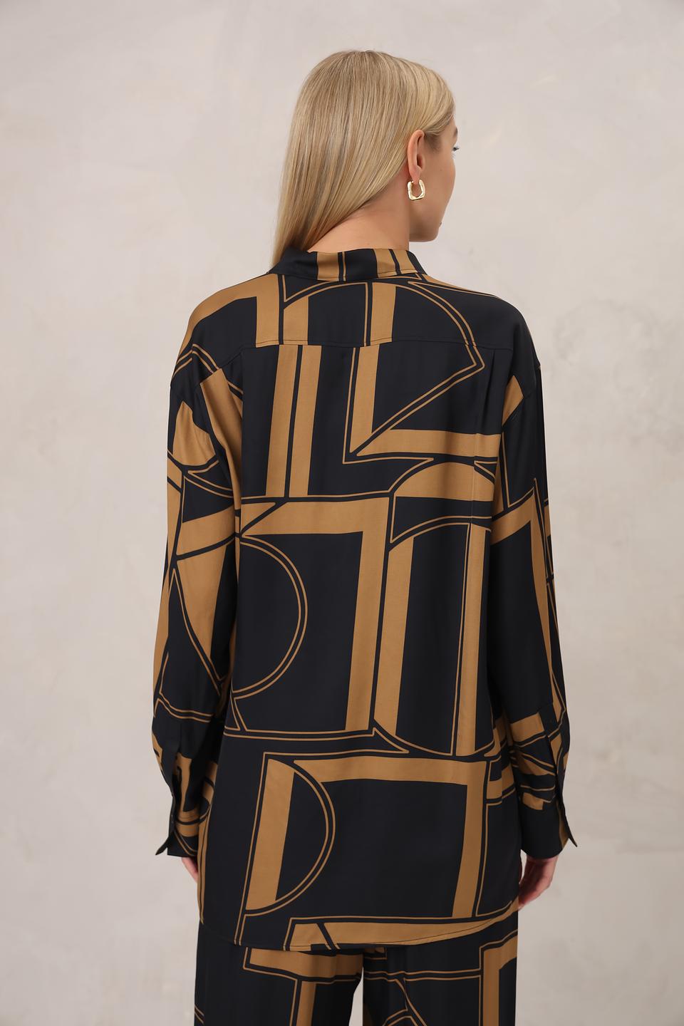 Блуза Marc O Polo в полоску чёрная