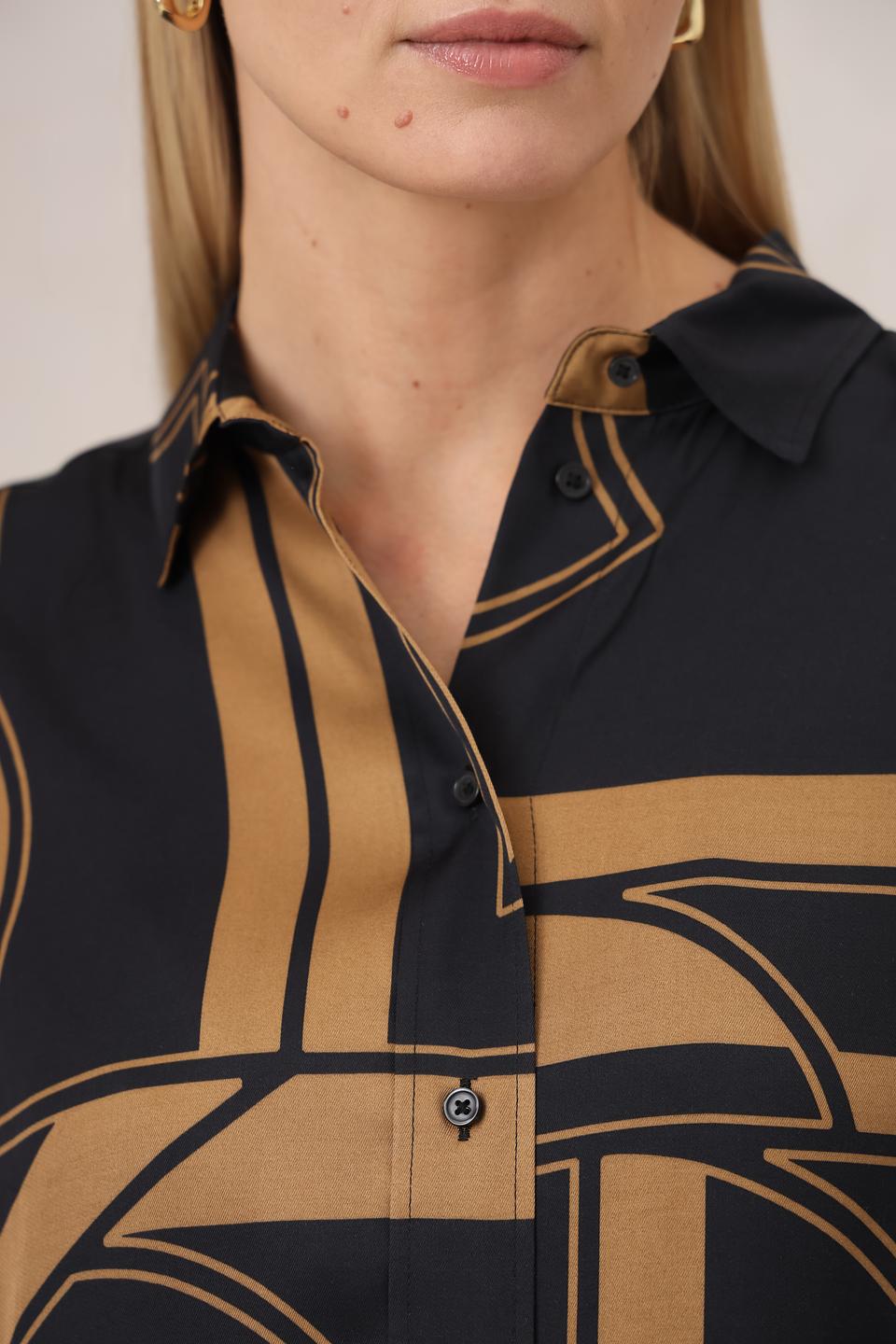 Блуза Marc O Polo в полоску чёрная