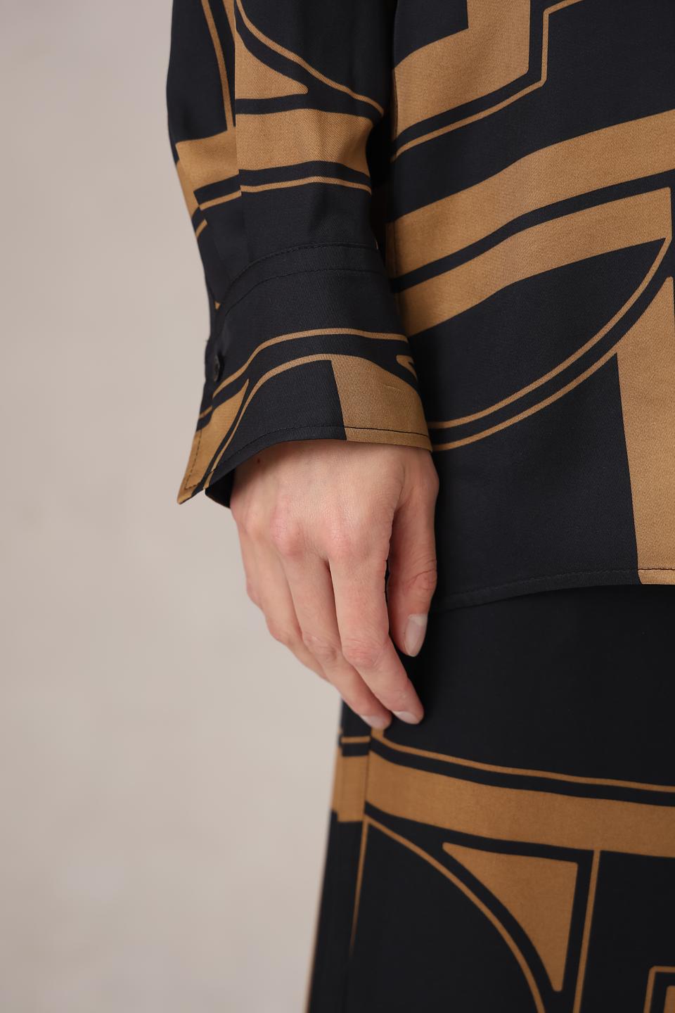 Блуза Marc O Polo в полоску чёрная