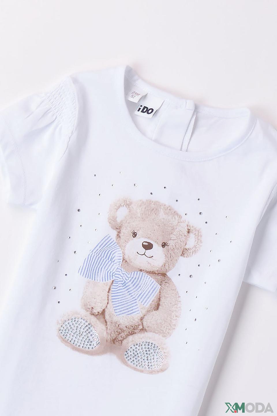 Футболка Ido с мишкой белый