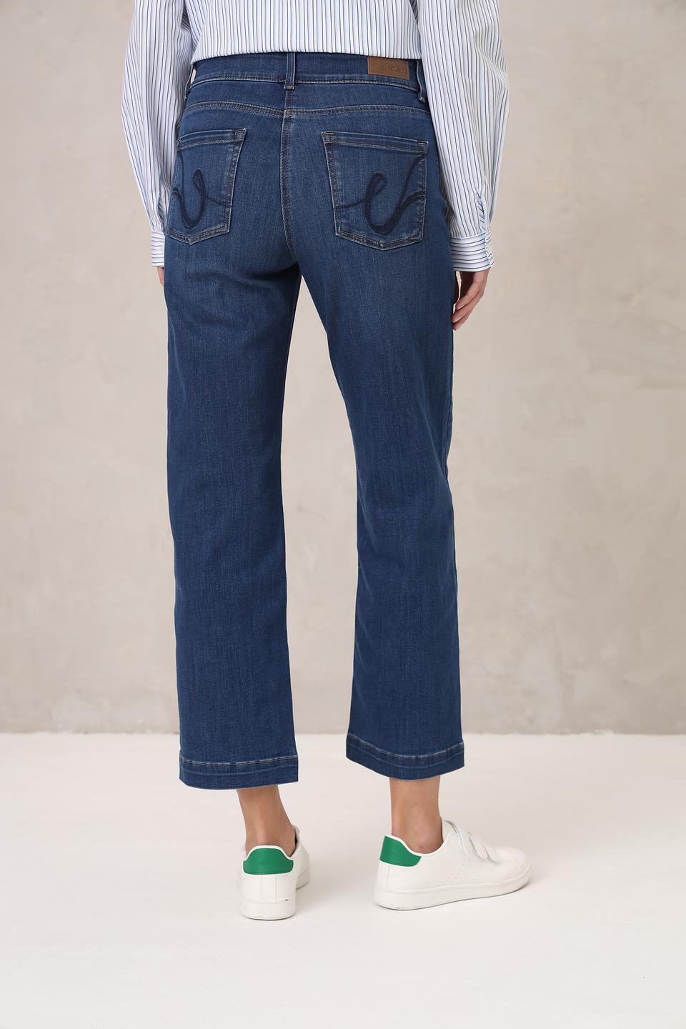 Джинсы Olsen клеш тёмно-синие