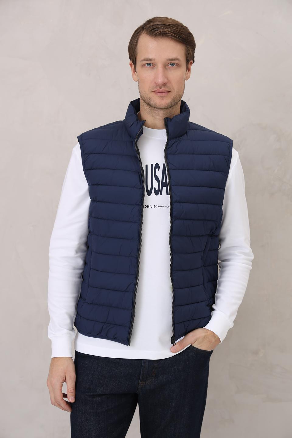 Жилет Calamar стеганый синий