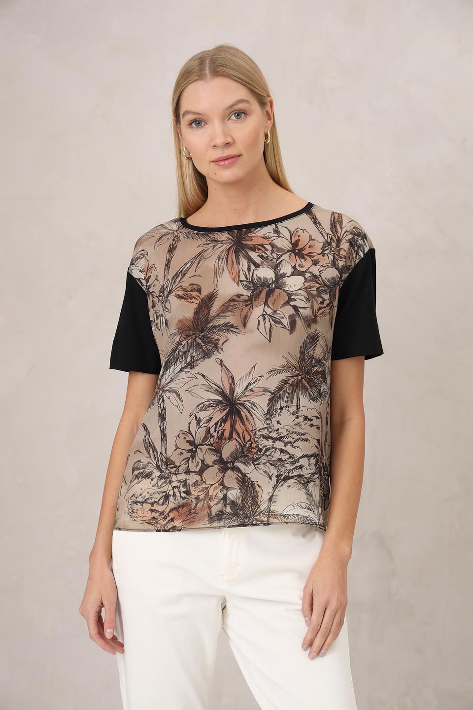 Блуза Margittes с тропическим принтом