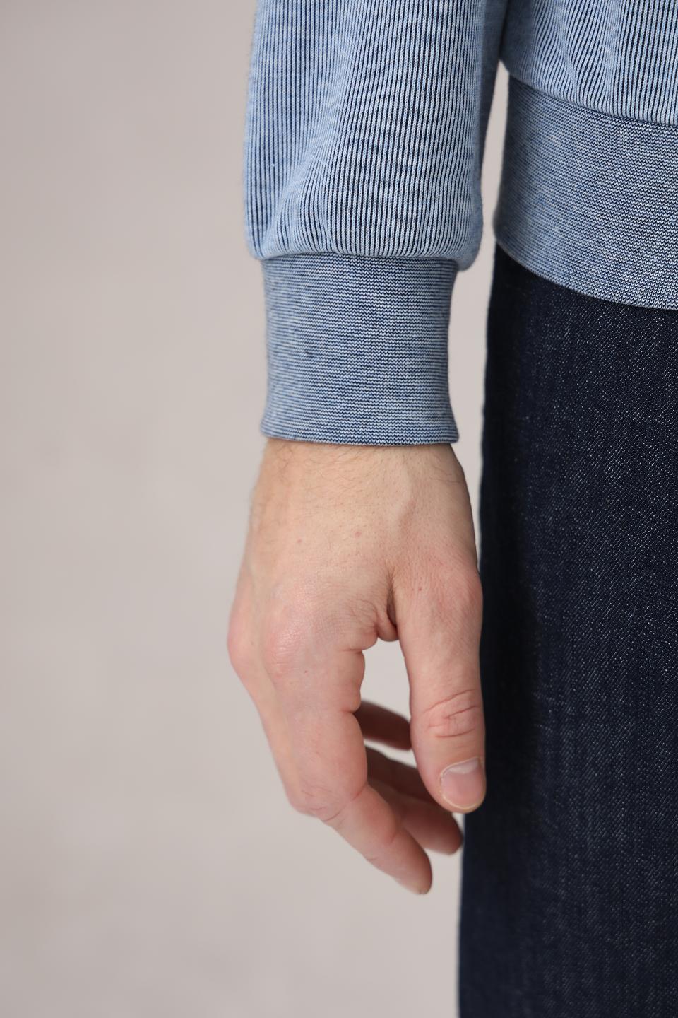 Джемпер Monte Carlo с молнией голубой