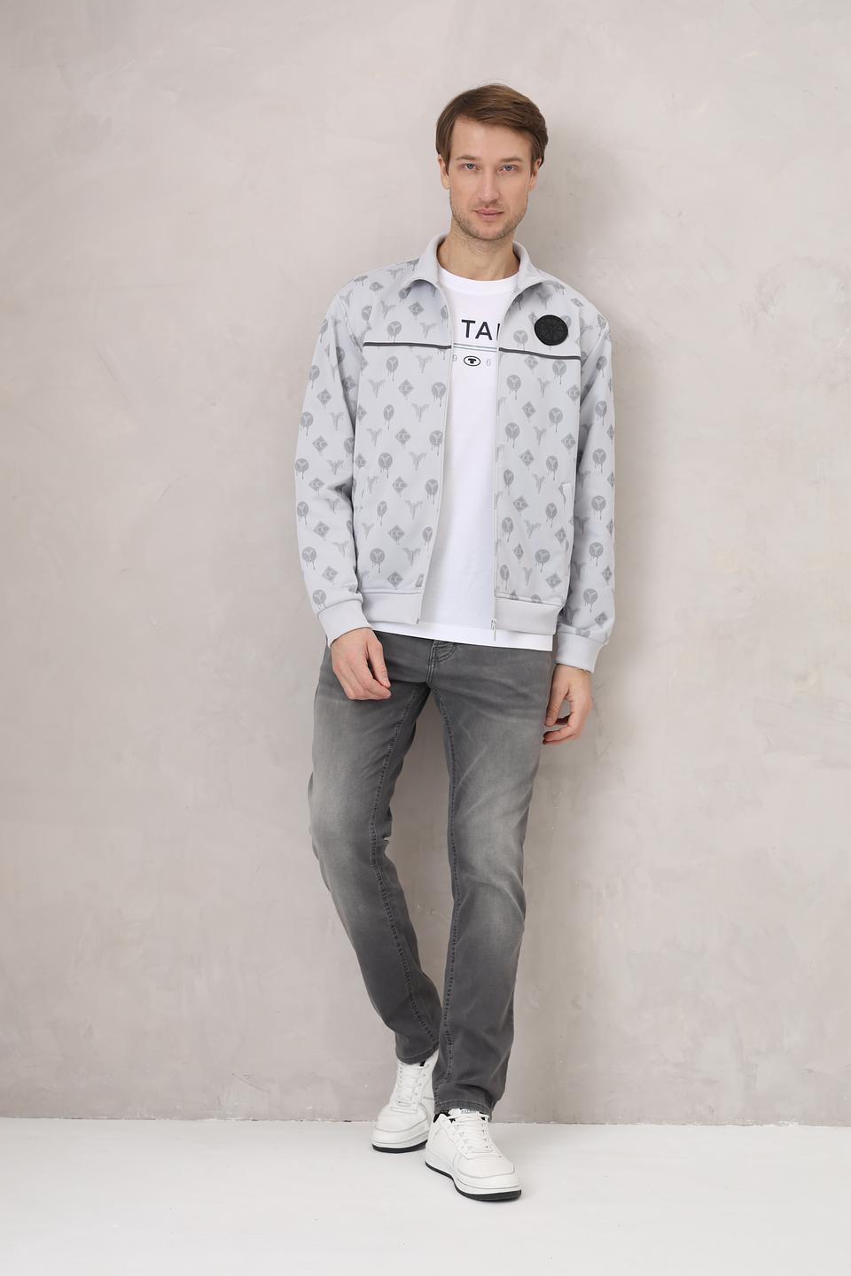 Кардиган Carlo Colucci с принтом серый